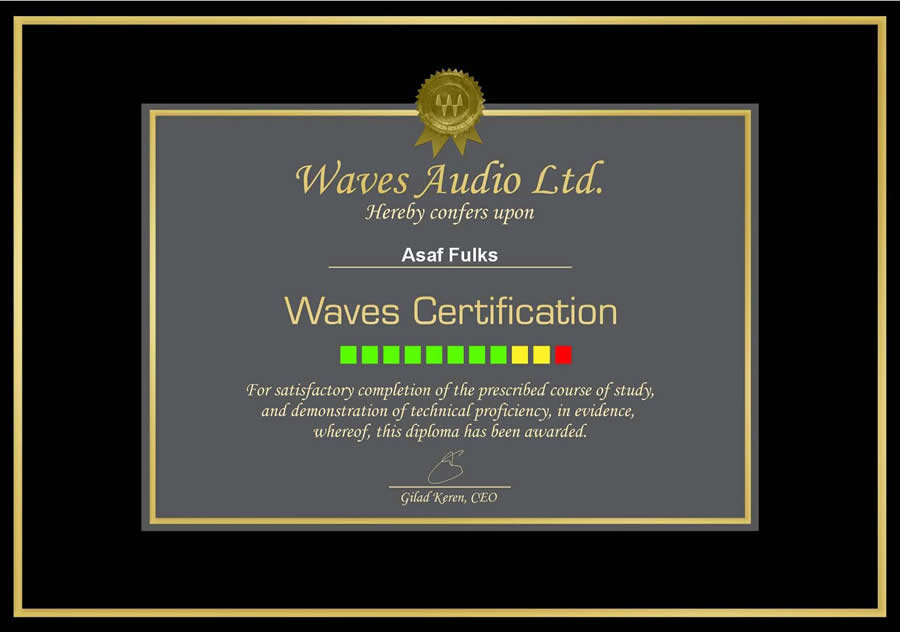 Waves Audio WCP Certification, Audio Engineering Music Production, In The Studio at The OC Recording Company in Orange County, California